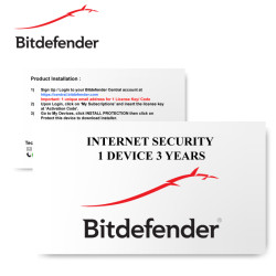 Bitdefender Internet Security 3 Devices 1 Year - E-Card
